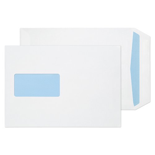 Envelopes C5 White Pocket Window Self Seal 100gsm 229x162mm Ref:16084 - Pack 500