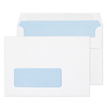 Envelopes C6 White Wallet Window Self Seal 90gsm 114x162mm Ref:2603W - Pack 1000