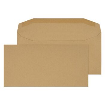 Envelopes DL Manilla Mailer Plain Gummed 80gsm 110x220mm Ref:13780 - Pack 1000