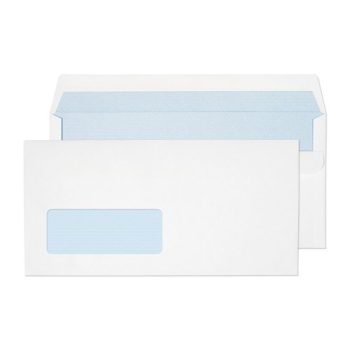 Envelopes DL White Wallet Window Self Seal 90gsm 110x220mm Ref:13884/50 - Pack 50