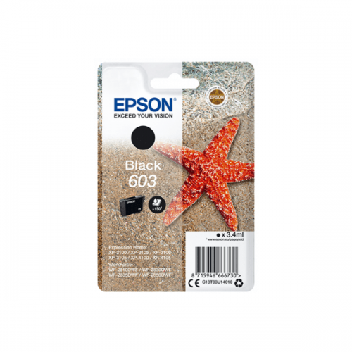 Epson Inkjet Cartridge 603 Black 3.4ml C13T03U14020 Starfish