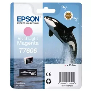 Epson T7606 Magenta Inkjet Cartridge 26ml C13T76064N10 Killer Whale