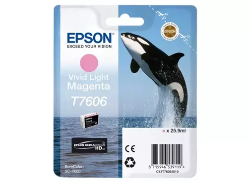 Epson T7606 Magenta Inkjet Cartridge 26ml C13T76064N10 Killer Whale