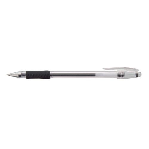 Gel Stick Pens Rubber Grip Rollerball Black K2-01 - Pack 10