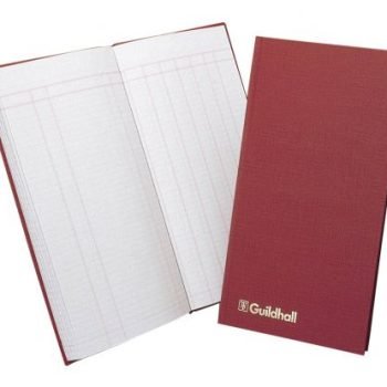 Guildhall Petty Cash Book 298x152mm 1 Debit 7 Credit 80 Pages Red T272Z