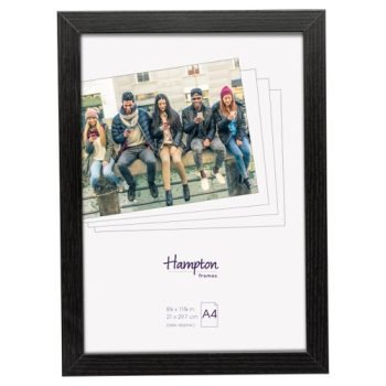 Hampton Frames Kent 20mm A4 Frame Glass Black KENTA4GL