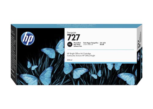 HP 727 Photo Black Ink Cartridge 300ml F9J79A