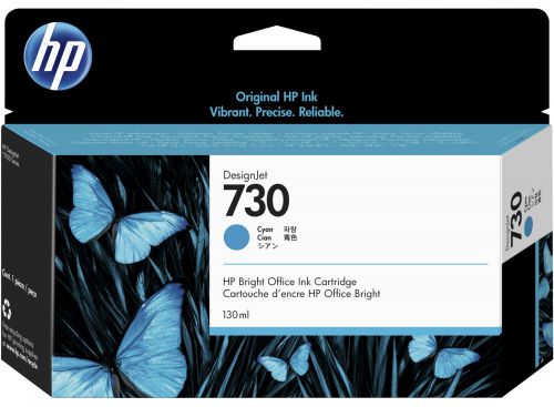 HP 730 Cyan Ink Cartridge 130ml P2V62A
