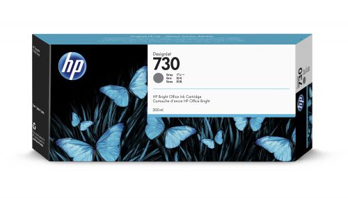 HP 730 Grey Ink Cartridge 300ml P2V72A
