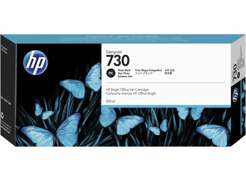 HP 730 Photo Black Ink Cartridge 300ml P2V73A
