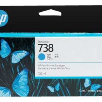 HP 738 Cyan Standard Capacity Ink Cartridge 130ml 498N5A