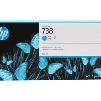 HP 738 Cyan Standard Capacity Ink Cartridge 300ml 676M6A