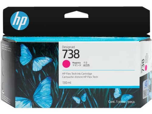 HP 738 Magenta Standard Capacity Ink Cartridge 130ml 498N6A
