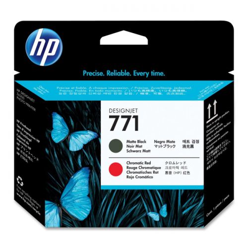 HP 771 Matte Black and Chromatic Red Printhead CE017A