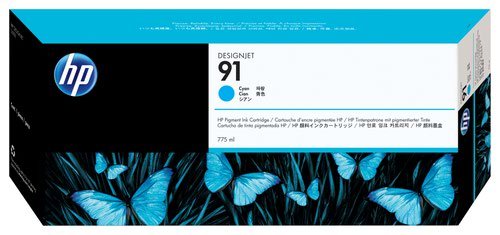 HP 91 Cyan Ink Cartridge 775ml C9467A