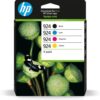 HP 924 CYMK Standard Ink Cartridge 1 x 500pg + 3 x 400pg 6C3Z1NE