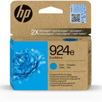 HP 924e EvoMore Cyan Ink Cartridge 4K0U7NE