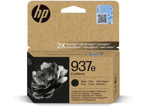 HP 937e EvoMore Black Ink Cartridge 4S6W9NE