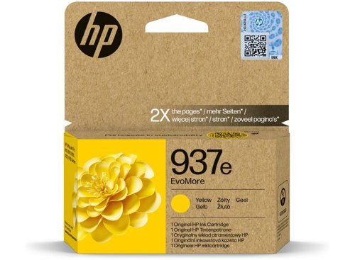 HP 937e EvoMore Yellow Ink Cartridge 4S6W8NE