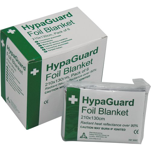 HypaGuard Foil Blankets 210x130cm Q2023T - Pack 6