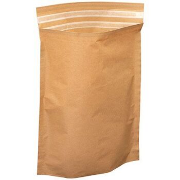 Kraft Paper Mailing Bags Twin Peel&Seal 415x495mm 100mm Gusset KMB415 - Pack 50