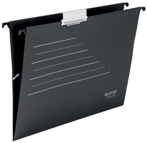 Leitz Alpha Recycle Suspension File A4 V Base Black 19210095 - Each