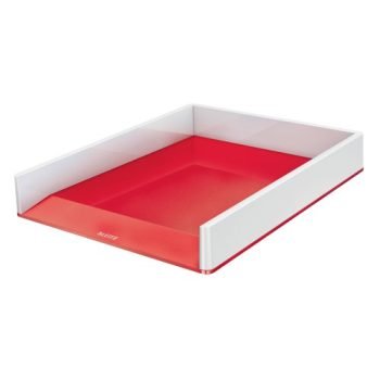 Leitz Dual Colour Letter Tray White/Red 53611026