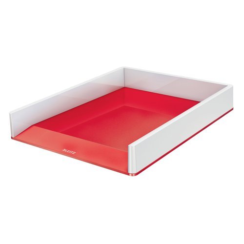 Leitz Dual Colour Letter Tray White/Red 53611026