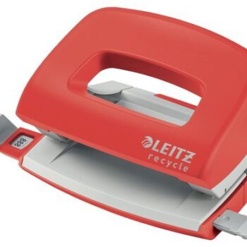 Leitz NeXXt Recycle Mini 2-Hole Punch Red 10 Sheets 50100025