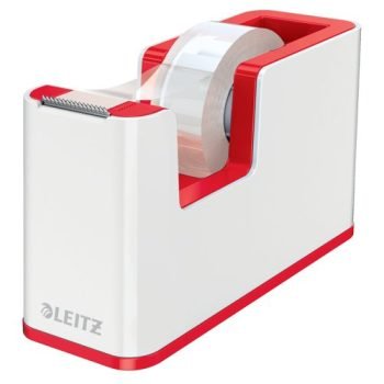 Leitz WOW Dual Colour Tape Dispenser & Tape White/Red 53641026