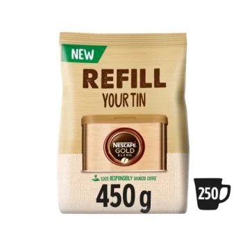 Nescafe Gold Blend Instant Coffee Granules Refill 450g 12578619 - Each