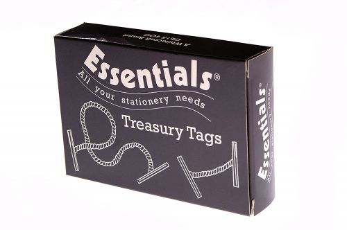 Plastic Ended Treasury Tags Green 25mm 27091/10 - Pack 100
