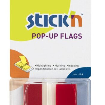 Pop-Up Flags Page Markers 45x25mm Red 26021 - Pack 50