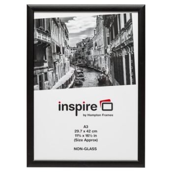 Poster/Photo Frame A3 Wood Frame Plastic Front Black PAWFA3B-BLK
