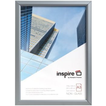 Poster/Photo Snap Frame A3 Aluminium Frame Plastic Front Silver PAPFA3B