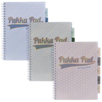 Pukka Haze Project Books A4 Wire Ruled Assorted 9871(AST)-HZE - Pack 3