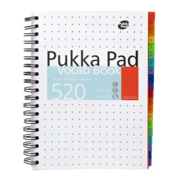 Pukka Pads Vocab Book B5 190x250mm Wirebound 520 Word A-Z 9599-VOC - Each