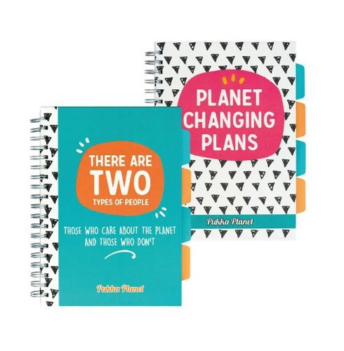 Pukka Planet Project Books B5 Wire Ruled Recycled Assorted Designs 9763-SPP - Pack 2