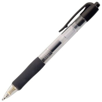 Retractable Gel Rollerball Pens 0.7mm Black K3-01 - Pack 10