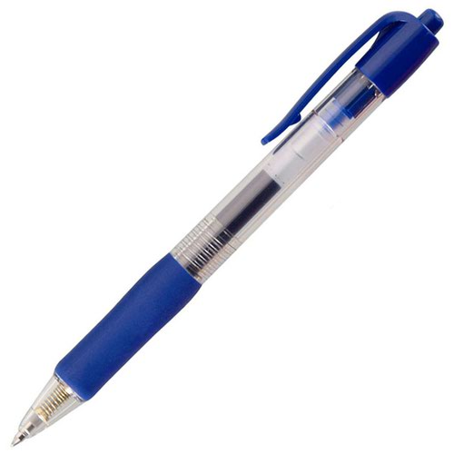 Retractable Gel Rollerball Pens 0.7mm Blue K3-03 - Pack 10