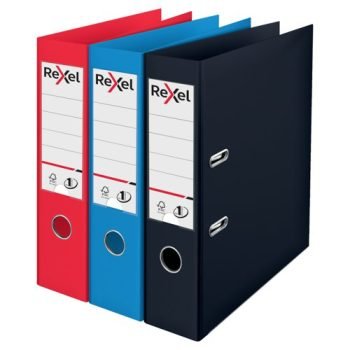 Rexel Choices Polyprop Lever Arch Files A4 75mm Assorted 2115709 - Pack 3