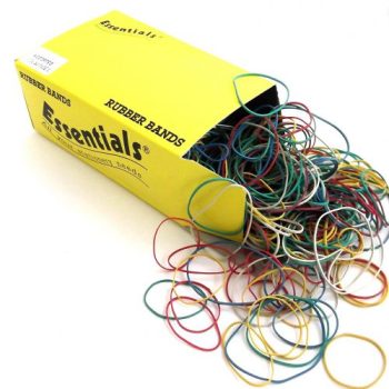 Rubber Elastic Bands 454g Assorted Colours & Sizes 1lb 25631 - Each