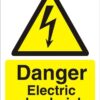Safety Sign Danger Electric Shock Risk Semi-Rigid 150x200mm W0258SRP