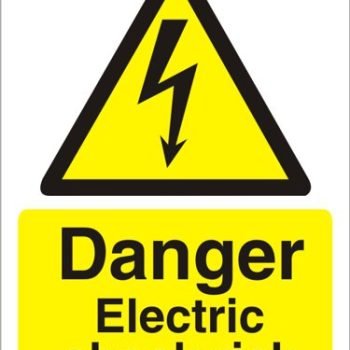 Safety Sign Danger Electric Shock Risk Semi-Rigid 150x200mm W0258SRP