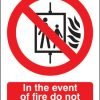 Safety Sign In The Event Of Fire Semi-Rigid 150x200mm P103SRP150X200