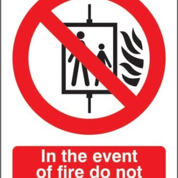 Safety Sign In The Event Of Fire Semi-Rigid 150x200mm P103SRP150X200