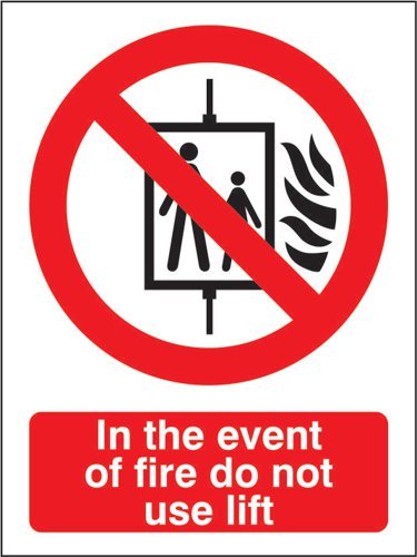 Safety Sign In The Event Of Fire Semi-Rigid 150x200mm P103SRP150X200