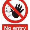 Safety Sign No Entry Vinyl 150x200mm Self Adhesive P115SAV150X200