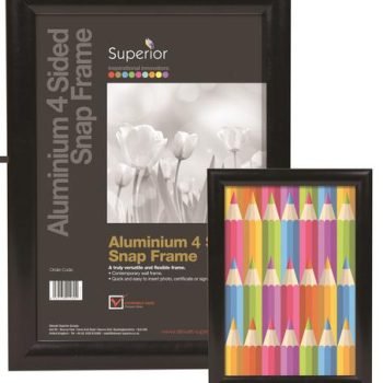 SECO A2 Snap Frame 25mm Black Satin Finish BLACKA2