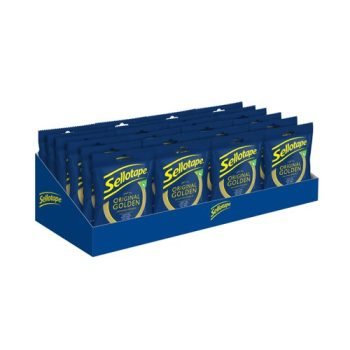 Sellotape Original Golden Tapes Extra Sticky 24mm x 50m Display 2928291 - Pack 24 Rolls